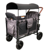 used Wonderfold W4 Luxe Quad Stroller Wagon, 2023, Charcoal Grey with Black Frame