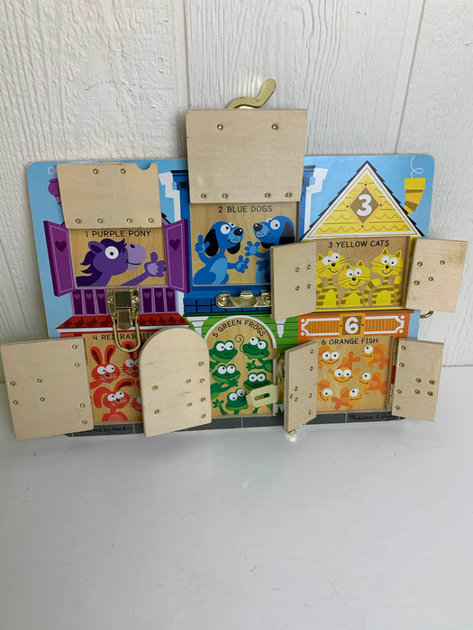 secondhand Melissa & Doug Latches Board