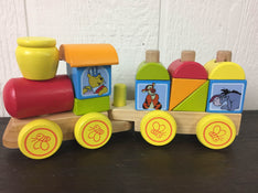 used Melissa & Doug Winnie The Pooh Wooden Stacking Train