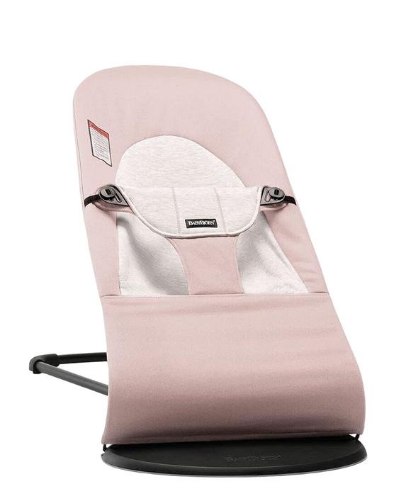 BabyBjorn Bouncer Balance, Light Pink/Gray,Black Frame