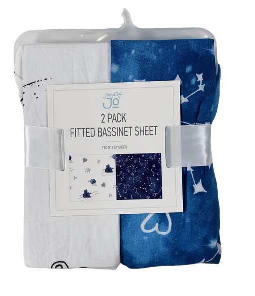 used JumpOff Jo 2 Pack Fitted Bassinet Sheets, Galaxy/Mama Bear