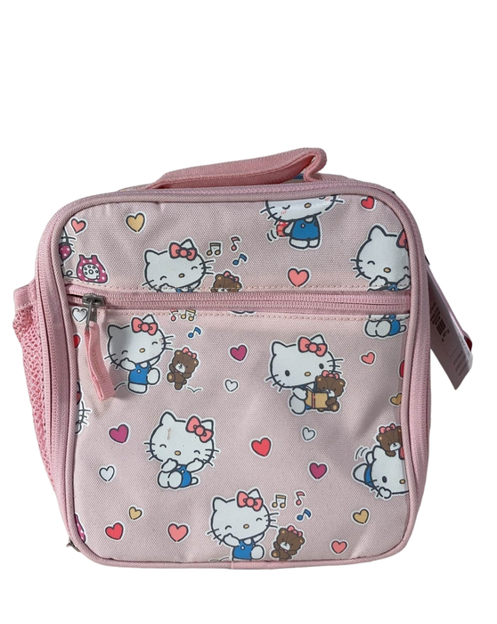 used Pottery Barn Kids Mackenzie Pink Rainbows Chenille Classic Lunch Box, Hello Kitty