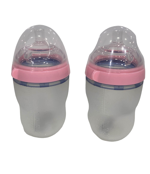 used Comotomo Bottles, 2 Pack, Pink, 8oz