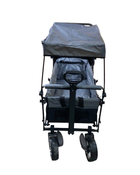 secondhand Wonderfold S4 Push & Pull Premium Utility Folding Wagon with Canopy, Black, S Series