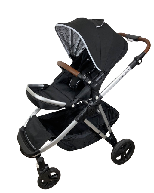 secondhand Mockingbird Single to Double Stroller, 2023, Silver with Penny Leather, Windowpane, Black