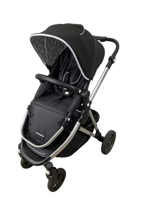 secondhand Mockingbird Single Stroller, 2023, Black, Windowpane, Silver With Black Leather