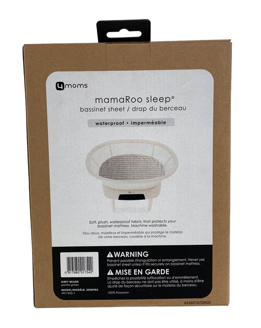 secondhand 4moms mamaRoo Sleep Waterproof Bassinet Sheet, Grey