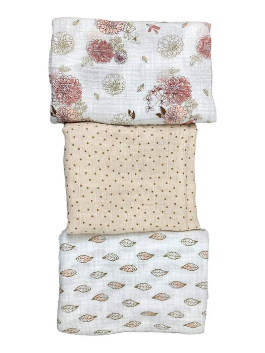 used Aden + Anais Large Cotton Muslin Swaddle, 4 Pack, Dahlias