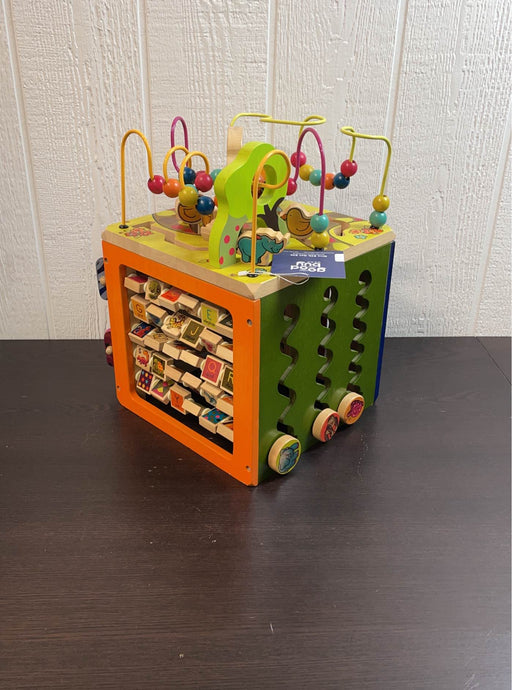 secondhand B. toys Zany Zoo Wooden Activity Cube