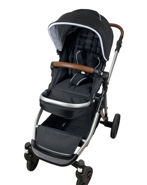 used Mockingbird Single to Double Stroller, 2023, Silver with Penny Leather, Windowpane, Black