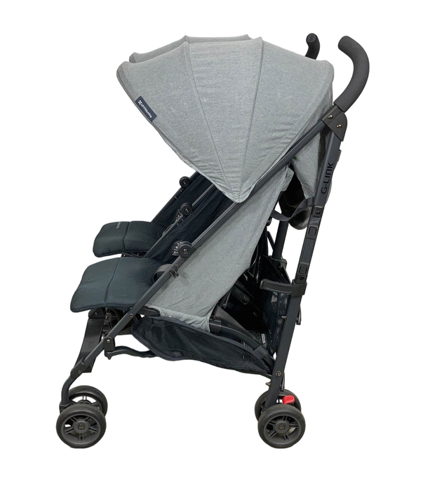 secondhand UPPAbaby G-Link V2 Double Stroller, 2022, Greyson (Charcoal Melange)