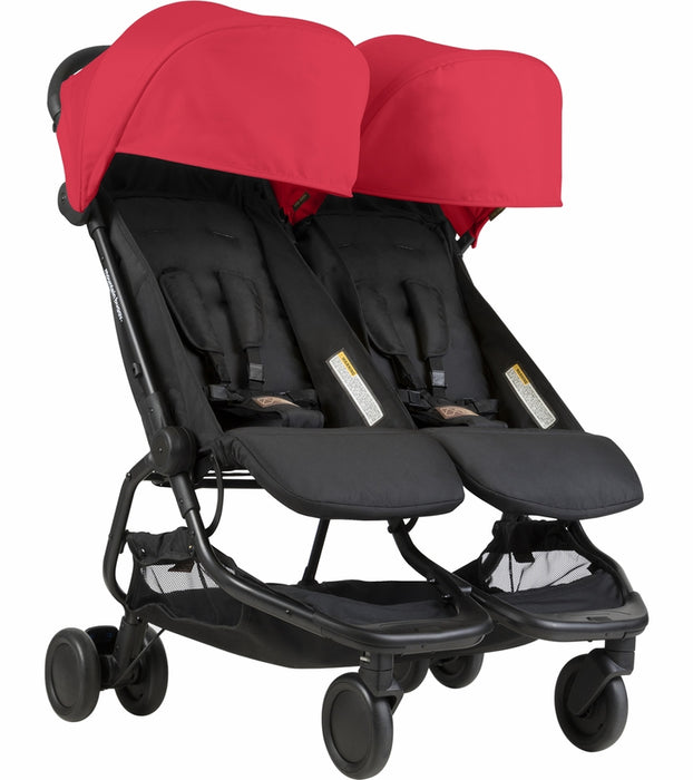 used Mountain Buggy Nano Duo Stroller, Ruby, 2021