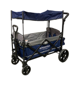 secondhand Wonderfold X2 Push + Pull Double Stroller Wagon, 2022, Navy