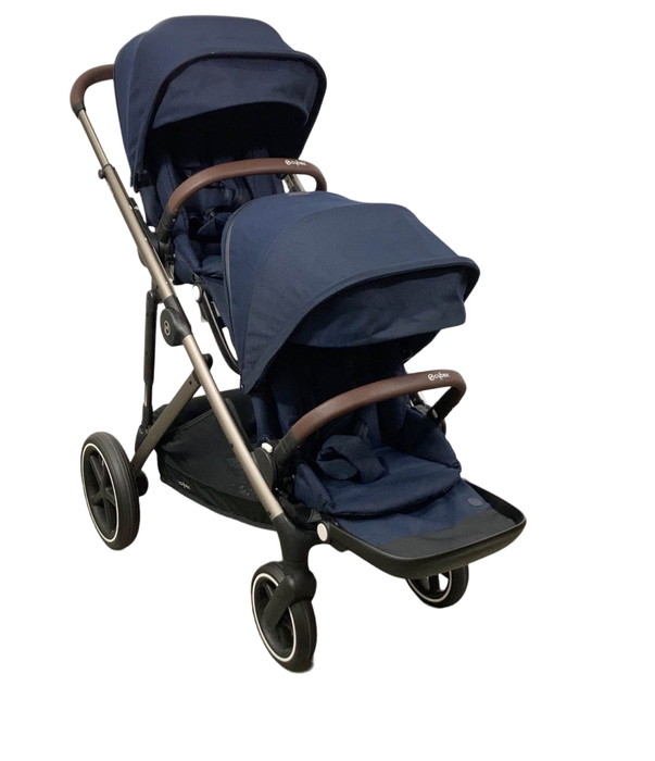 used Cybex Gazelle S Double Stroller, 2020, Navy Blue