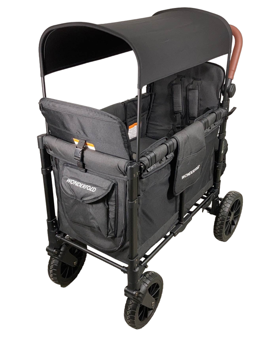 used Wonderfold W2 Luxe Multifunctional Double Stroller Wagon, 2023, Volcanic Black