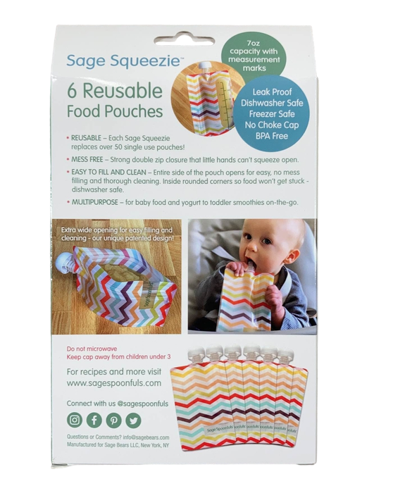 secondhand Sage Spoonfuls Reusable Baby Food Pouches