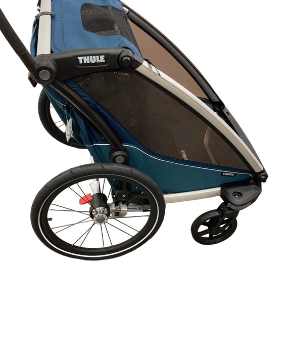 secondhand Thule Chariot Cross Bike Trailer Stroller 2 Seat, Majolica Blue, 2022