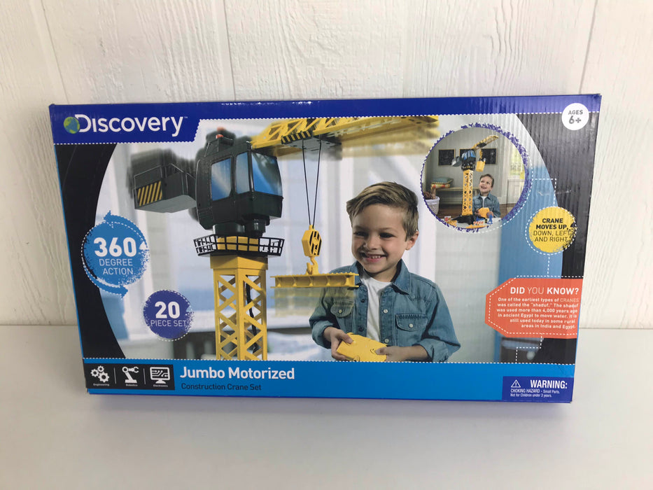 used Discovery Kids Jumbo Motorized Construction Crane Set