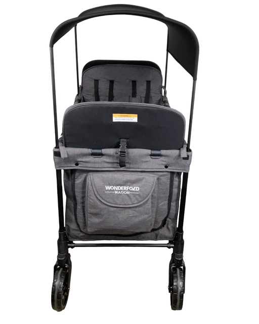 secondhand Wonderfold W4 Multifunctional Quad Stroller Wagon, 2022, Charcoal Grey