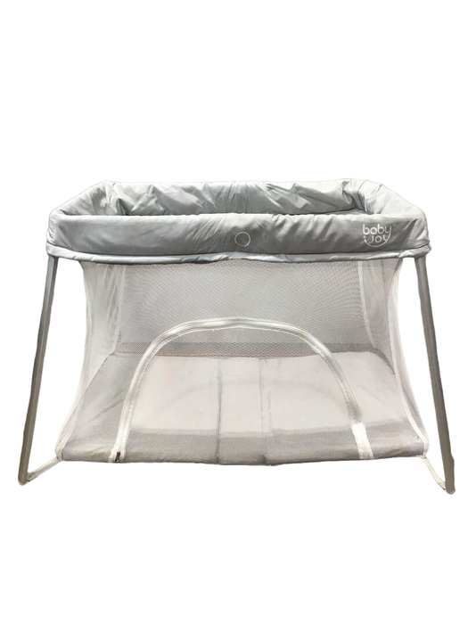 used Baby Joy Travel Crib With Zipper, Silver