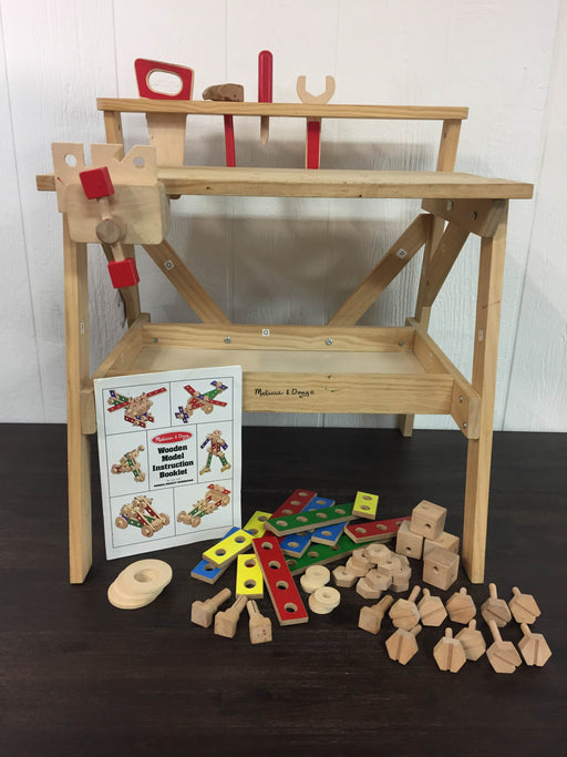 used Melissa & Doug Solid Wood Project Workbench Play Building Set