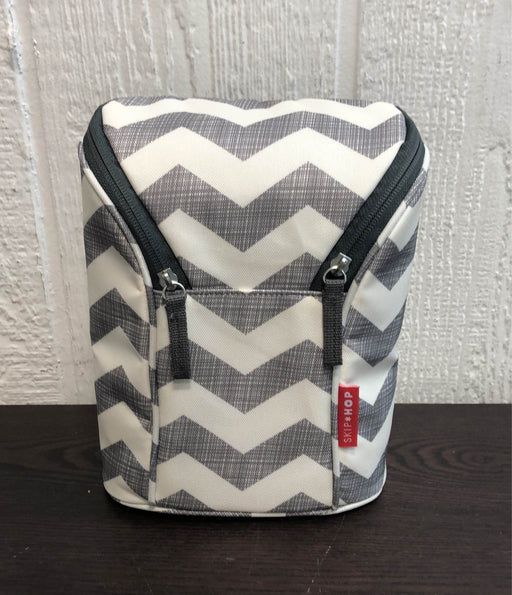 secondhand Skip Hop Grab And Go Double Bottle Bag, Chevron