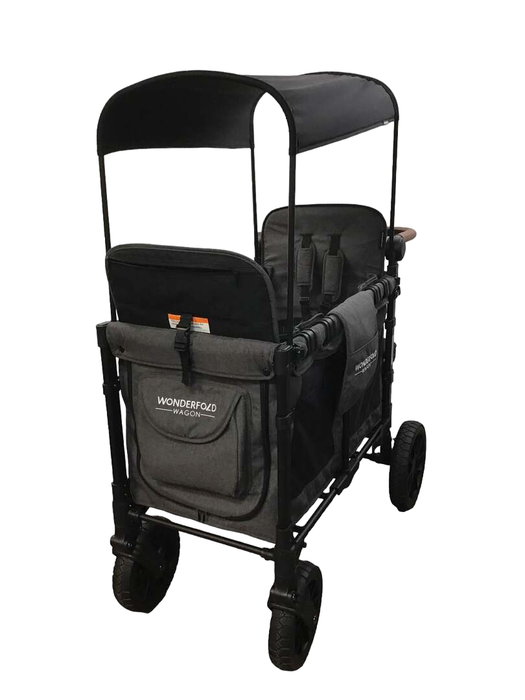 secondhand Wonderfold W2 Luxe Multifunctional Double Stroller Wagon, 2022, Charcoal Gray