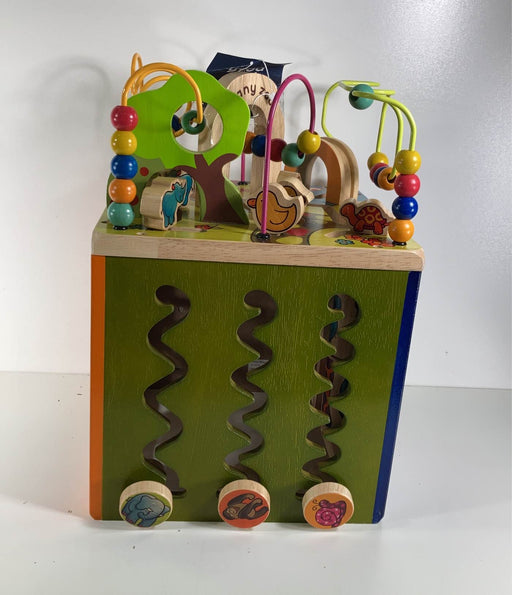 used B. toys Zany Zoo Wooden Activity Cube