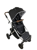 used Mockingbird Single to Double Stroller, 2022, Silver with Penny Leather, Watercolor Drops, Black