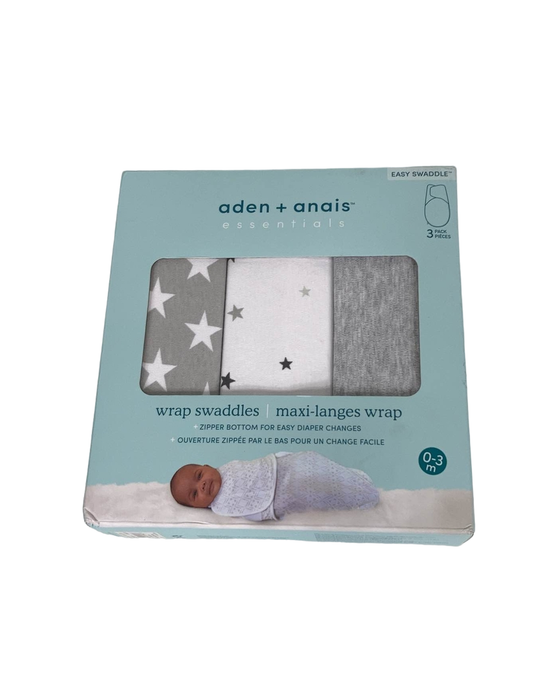 used Aden + Anais Essentials Easy Wrap Swaddle, 0-3 Months, Twinkle