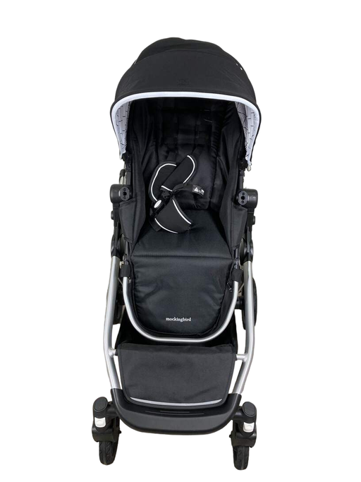 secondhand Mockingbird Single to Double Stroller, 2022, Silver with Penny Leather, Windowpane, Black