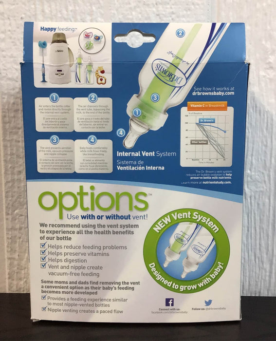 secondhand Dr. Brown's Options Narrow Bottles, 3 Pack