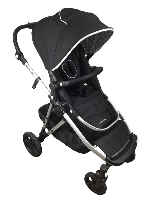 used Mockingbird Single to Double Stroller, 2022, Silver with Black Leather, Windowpane, Black