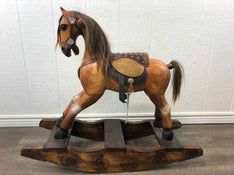 secondhand Handcrafted Wooden Rocking Horse