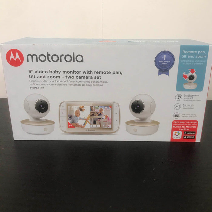 used Motorola MBP50-G2 5" Video Baby Monitor with Two Cameras