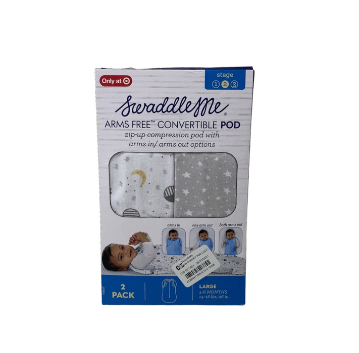 SwaddleMe Arms Free Convertible Pod, 2pk, Outer Space