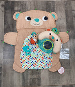 secondhand Bright Starts Tummy Time Prop & Play Mat, Teddy Bear