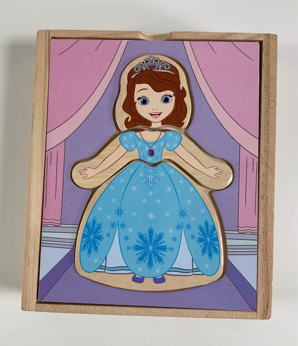 used Melissa & Doug Mix And Match Dress-Up Wooden Play Set, - Sofia the First