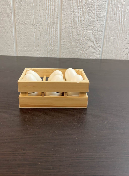 used Pottery Barn Kids Wooden Food, 6-Piece Egg Set