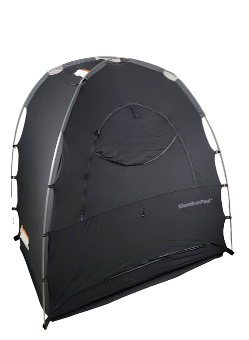 secondhand SlumberPod 3.0 Sleep Canopy, Black with Grey Accents