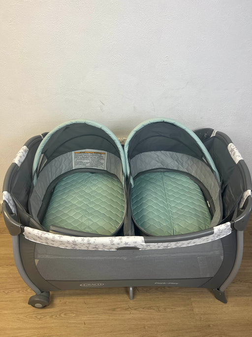 secondhand Graco Pack 'n Play Playard With Twin Bassinets, Yes