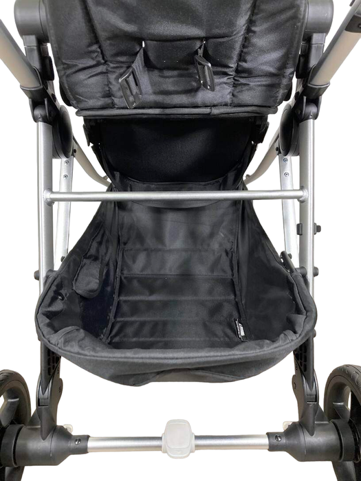 Mockingbird Single to Double Stroller, 2022, Silver with Penny Leather, Black