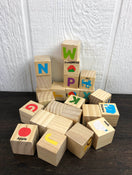 used BUNDLE Wooden Alphabet Blocks