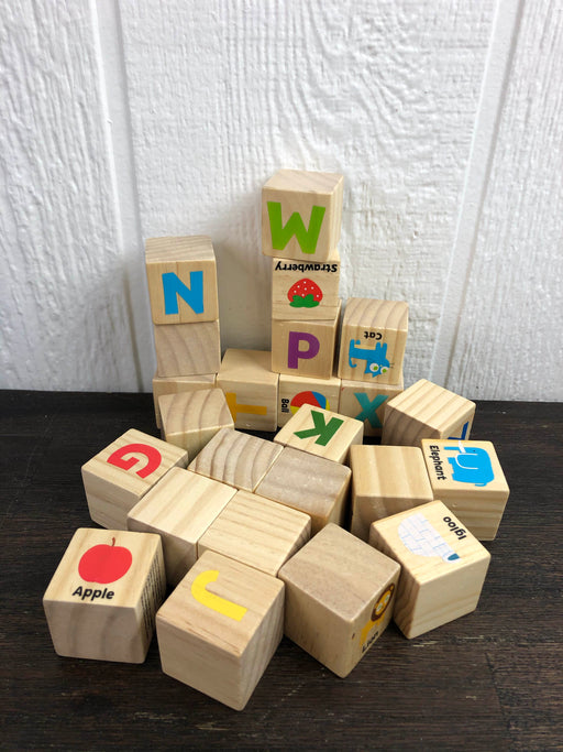 used BUNDLE Wooden Alphabet Blocks