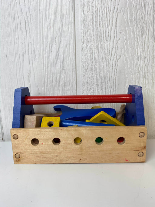 used Melissa & Doug Take-Along Tool Kit Wooden Toy, [DONATE]