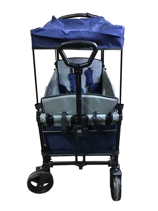 used Wonderfold X2 Push + Pull Double Stroller Wagon, 2019, Navy