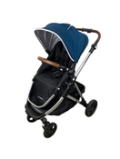 secondhand Mockingbird Single Stroller, 2023, Sea, Windowpane, Silver With Penny Leather