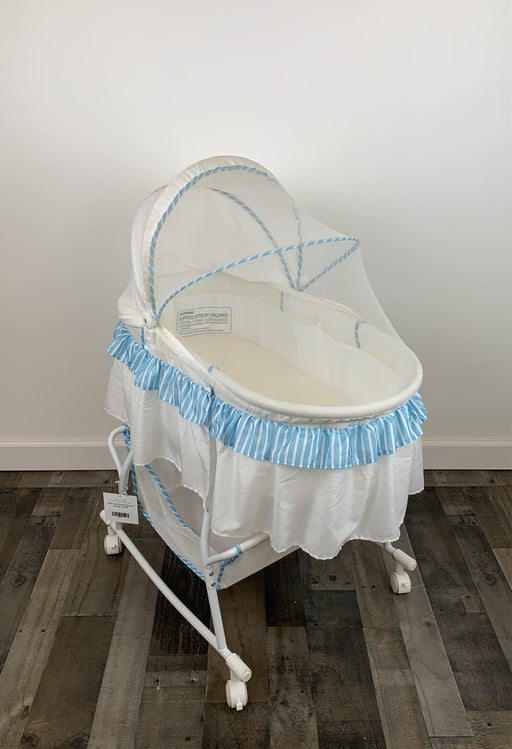 used Dream On Me Portable 2-in-1 Bassinet, Blue & White stripes