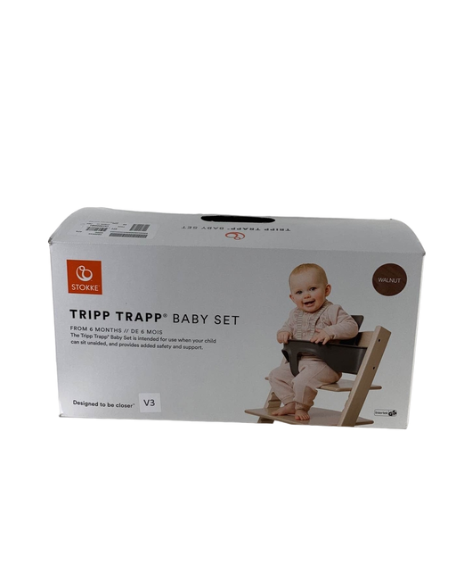 used Stokke Tripp Trapp Baby Set, Walnut, Version 4