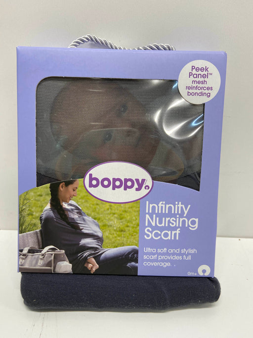 used Boppy Infinity Nursing Scarf, Charcoal